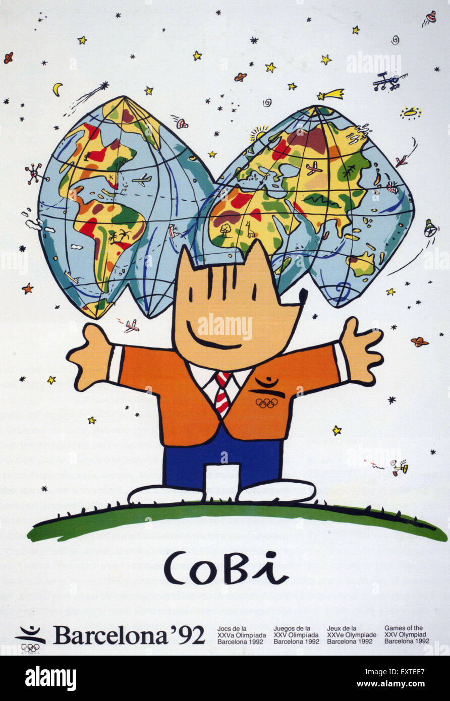 Des années 1990, l'Espagne affiche Jeux Olympiques Banque D'Images