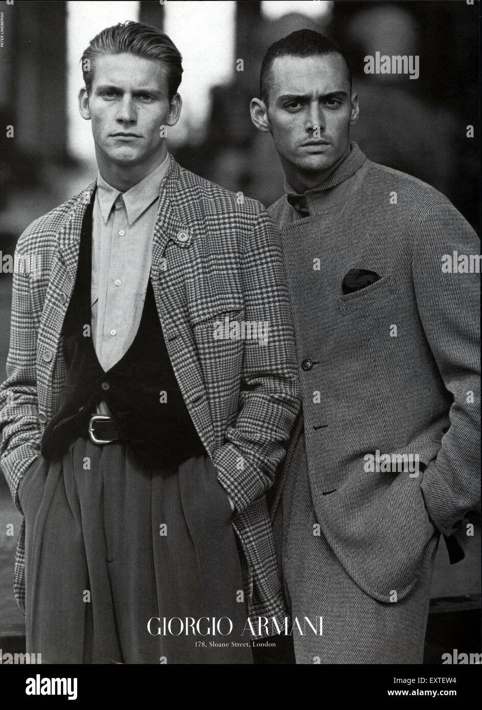 1990 UK Armani Annonce magazine Photo Stock Alamy