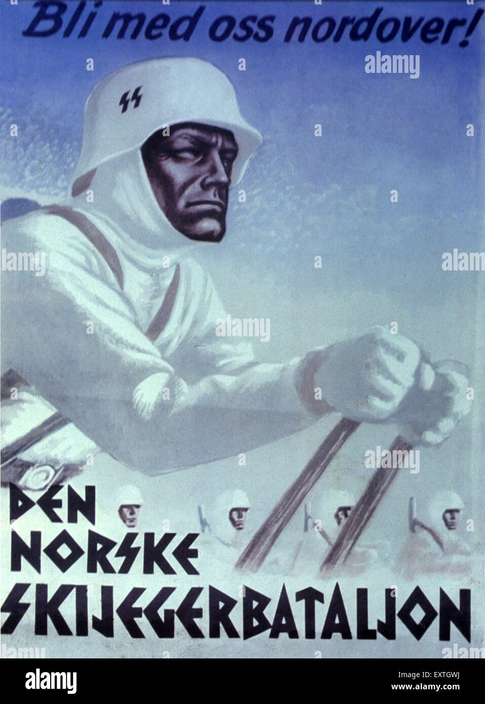 1940 L'Allemagne affiche nazie Banque D'Images