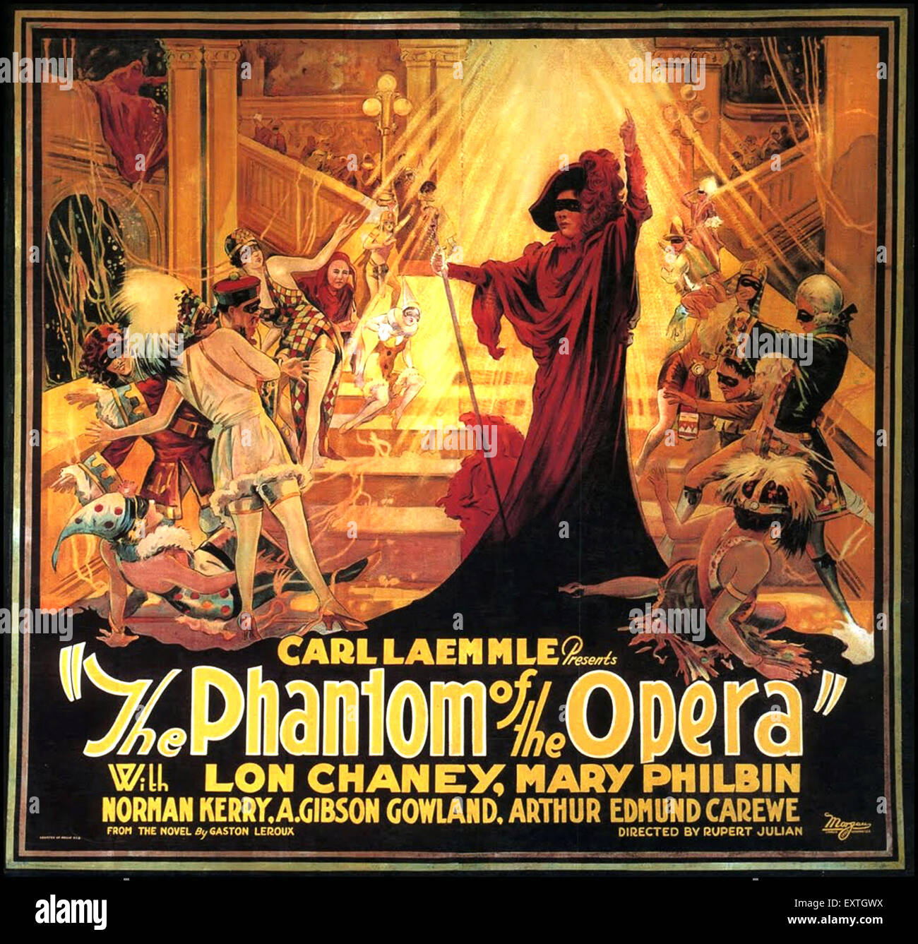 1920 USA Le Fantôme de l'opéra affiche de film Banque D'Images