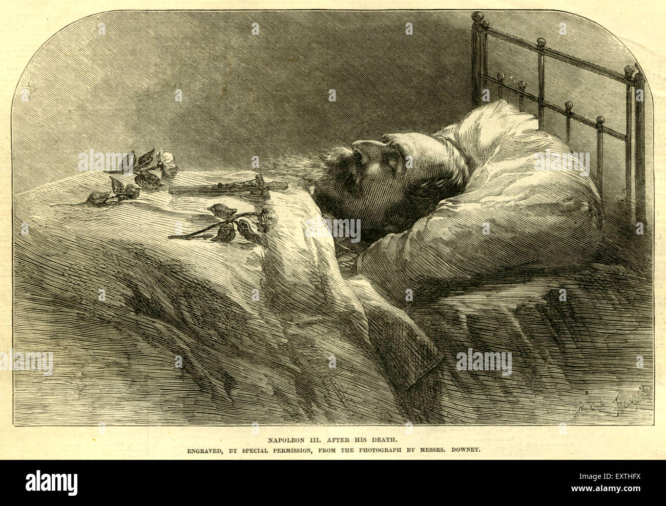 1870 Royaume-Uni Après la mort de Napoléon Plaque Magazine Banque D'Images