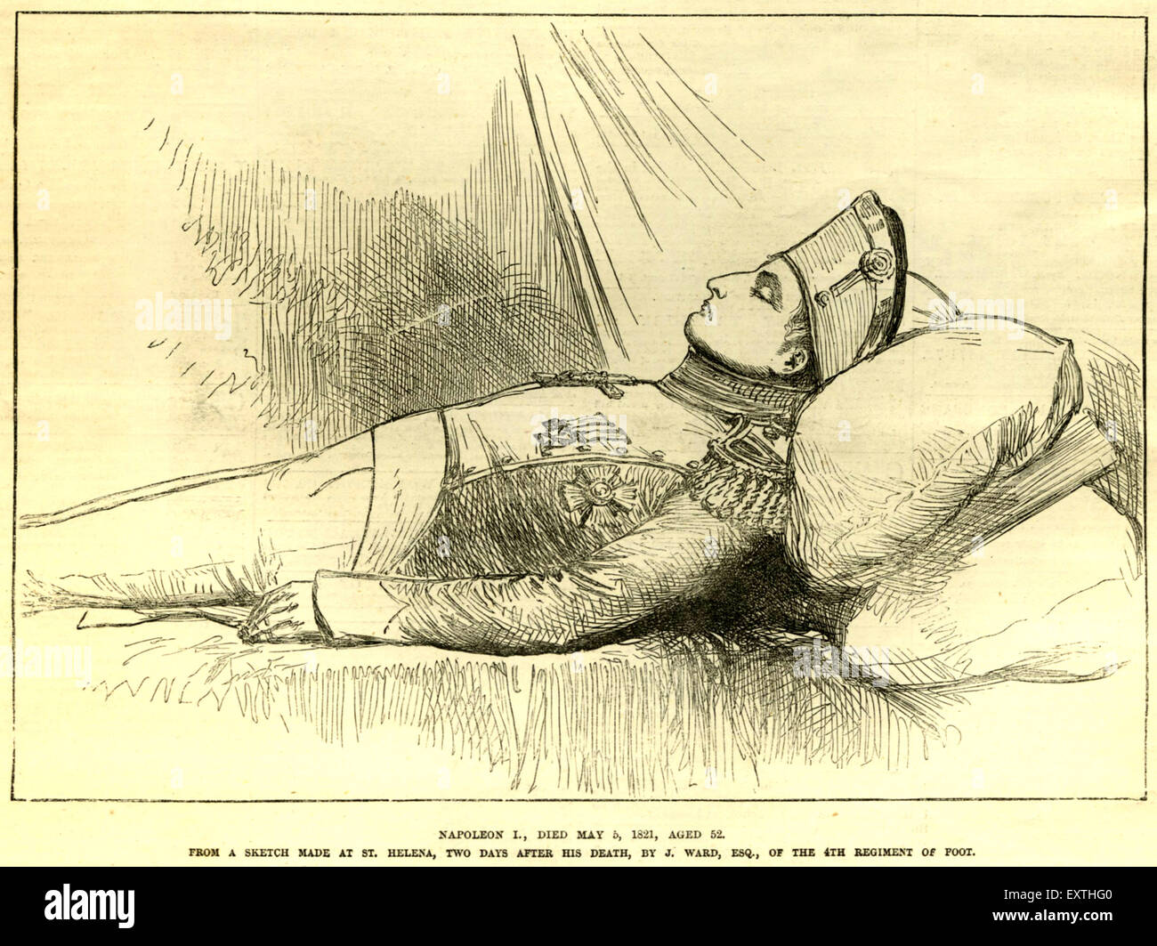 1870 Royaume-Uni après la mort de Napoléon Plaque Magazine Banque D'Images