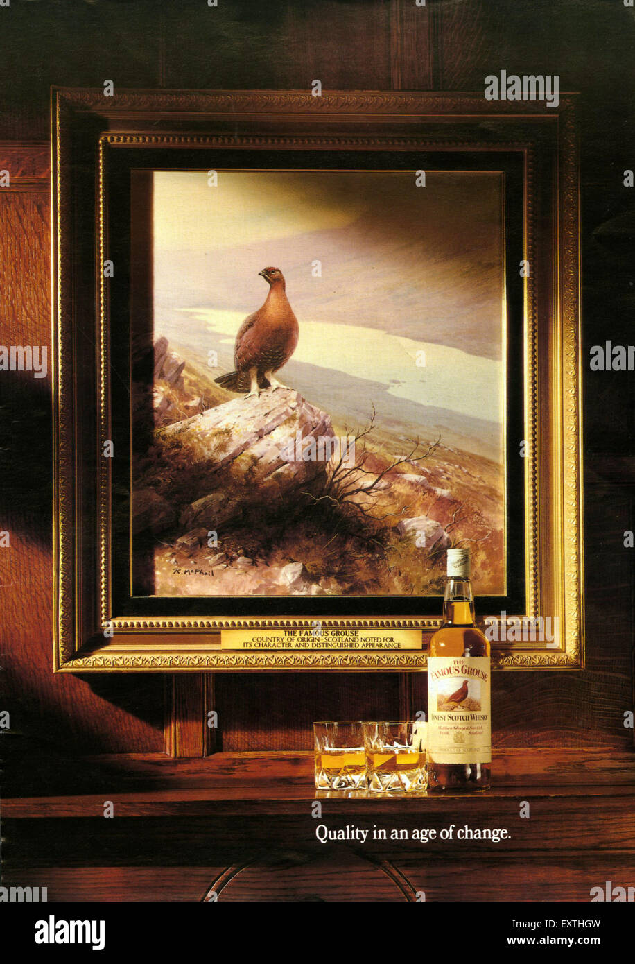 1990 UK Famous Grouse Magazine Advert Banque D'Images