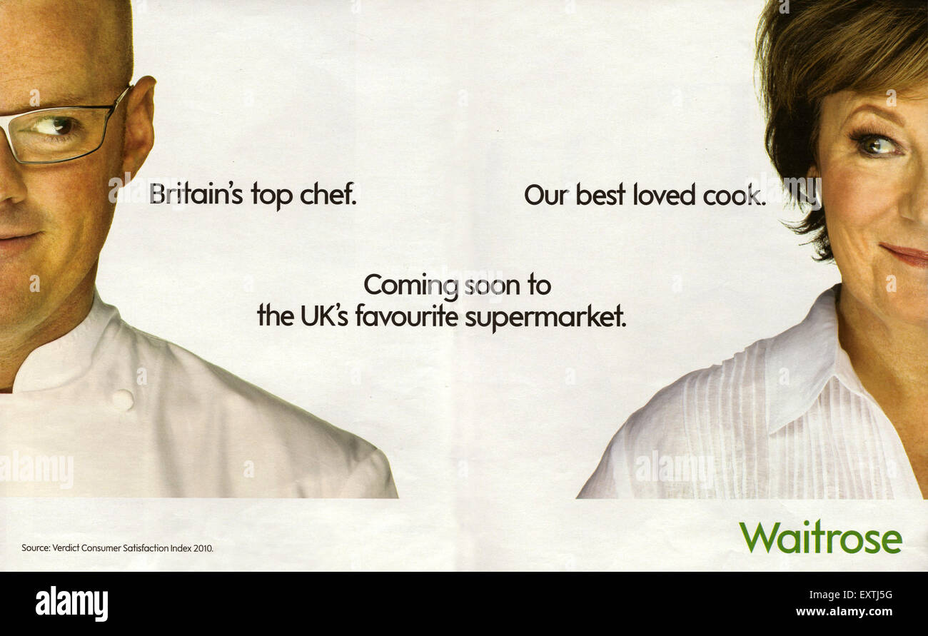 2010s UK Waitrose Annonce magazine Banque D'Images