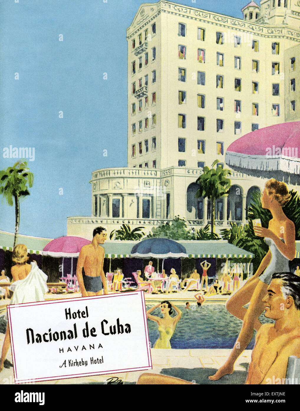 1950 Cuba Hotel Nacional de Cuba annonce Magazine Banque D'Images