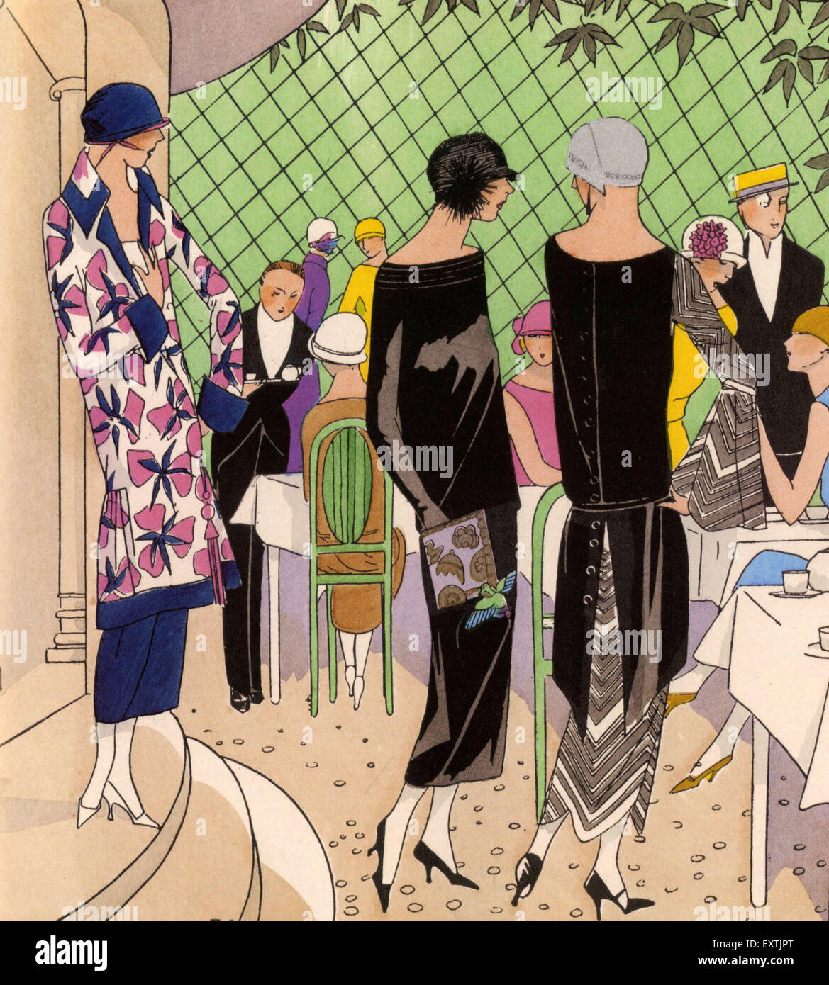 Années 20 Art Déco Plaque Livre France Banque D'Images