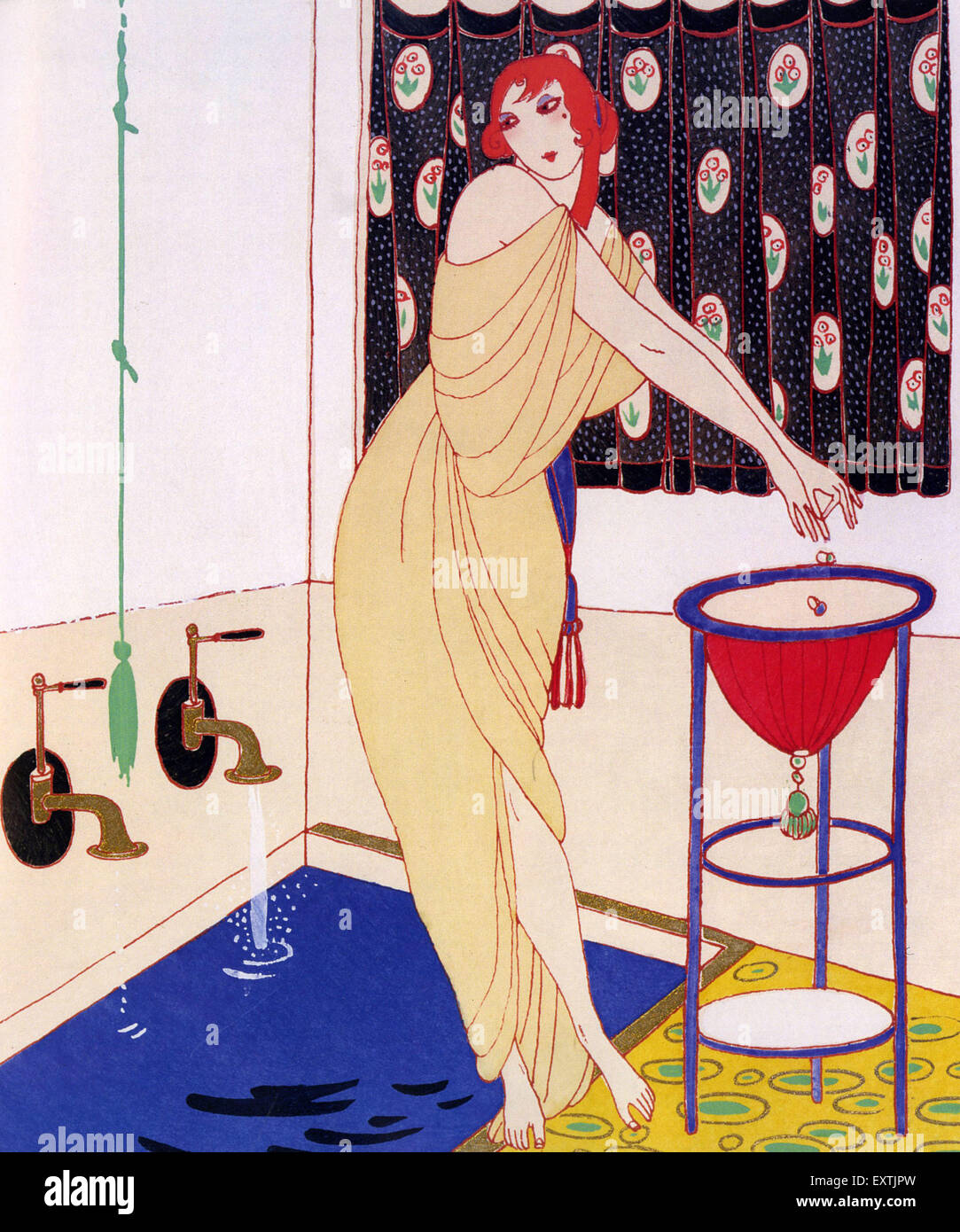 Années 1910 Art Déco Plaque Livre France Banque D'Images