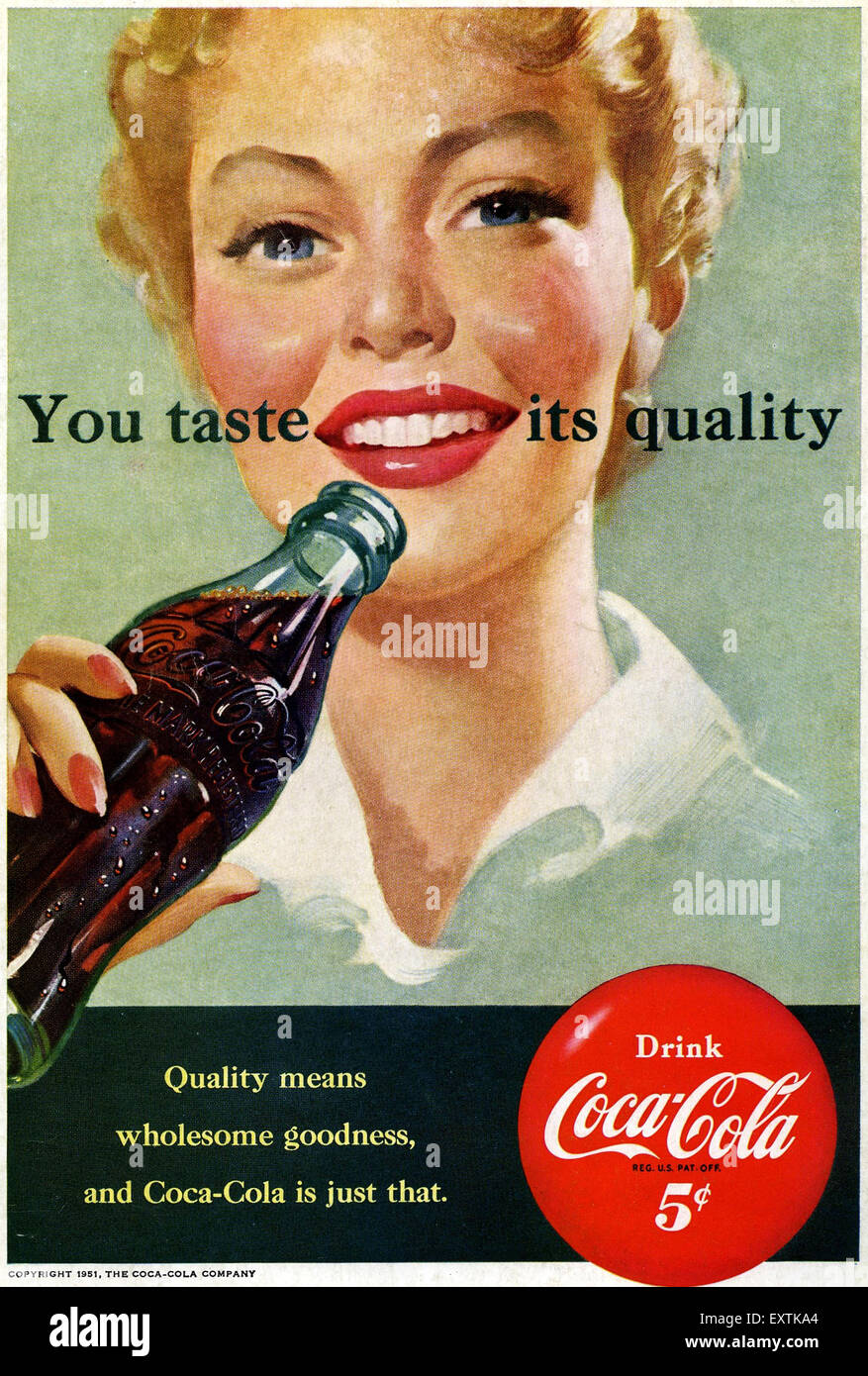1950 USA Magazine Coca-Cola annonce Photo Stock - Alamy