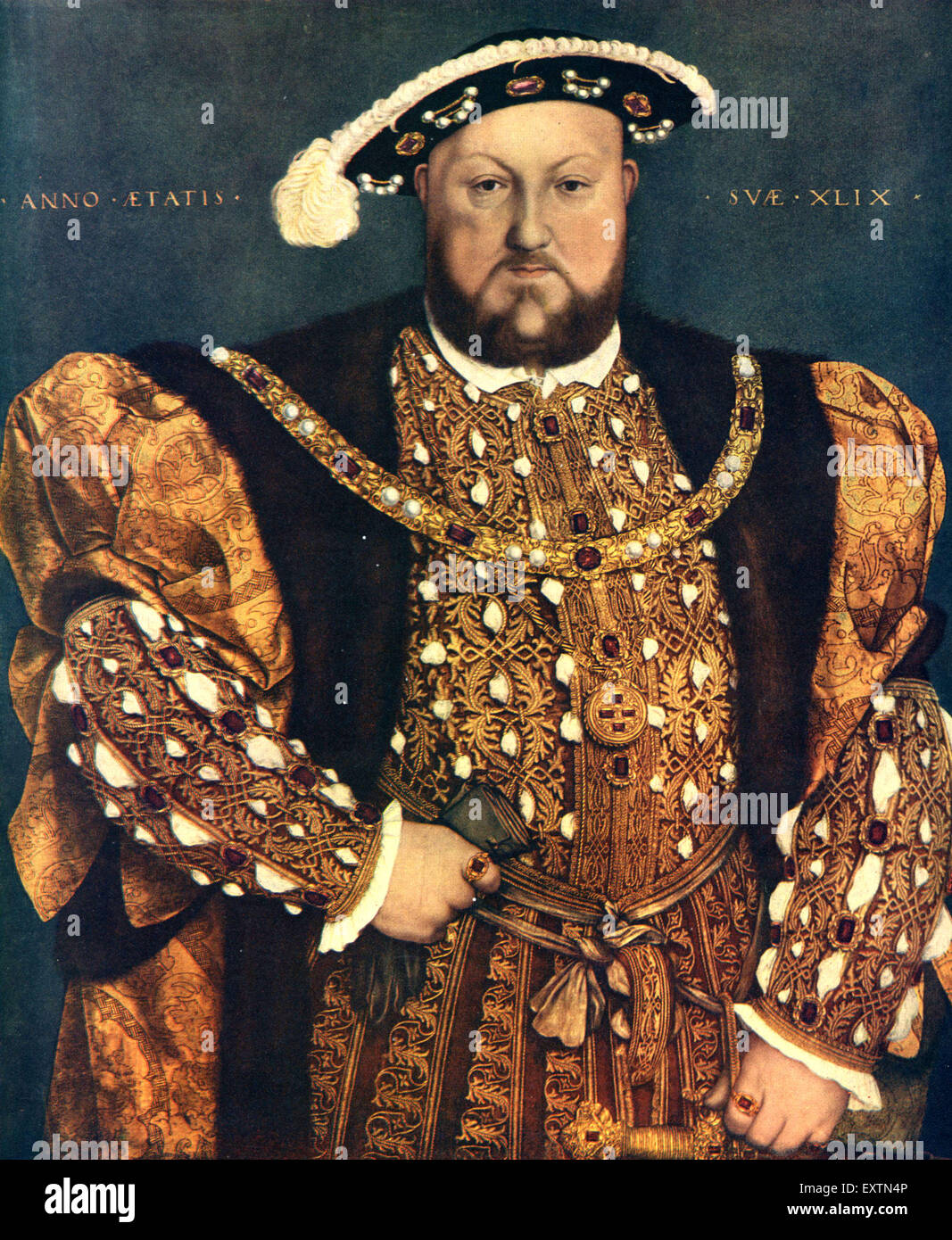 1930 UK Henry VIII Plaque Magazine Banque D'Images