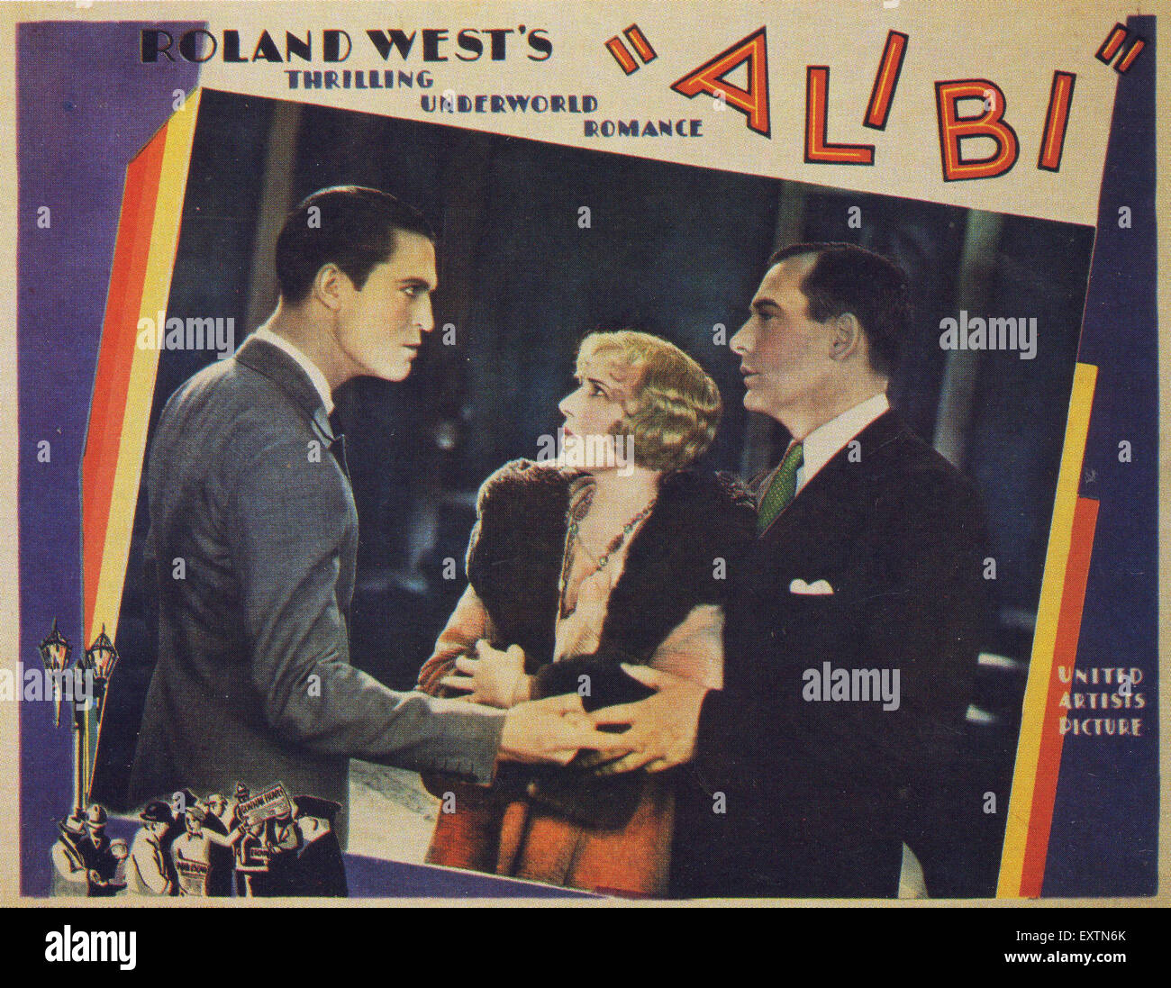 1920 UK affiche de film Alibi Banque D'Images