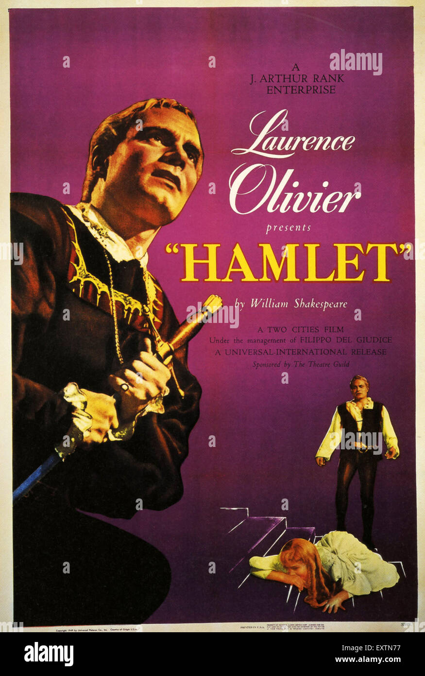 1940 UK Hameau affiche de film Banque D'Images
