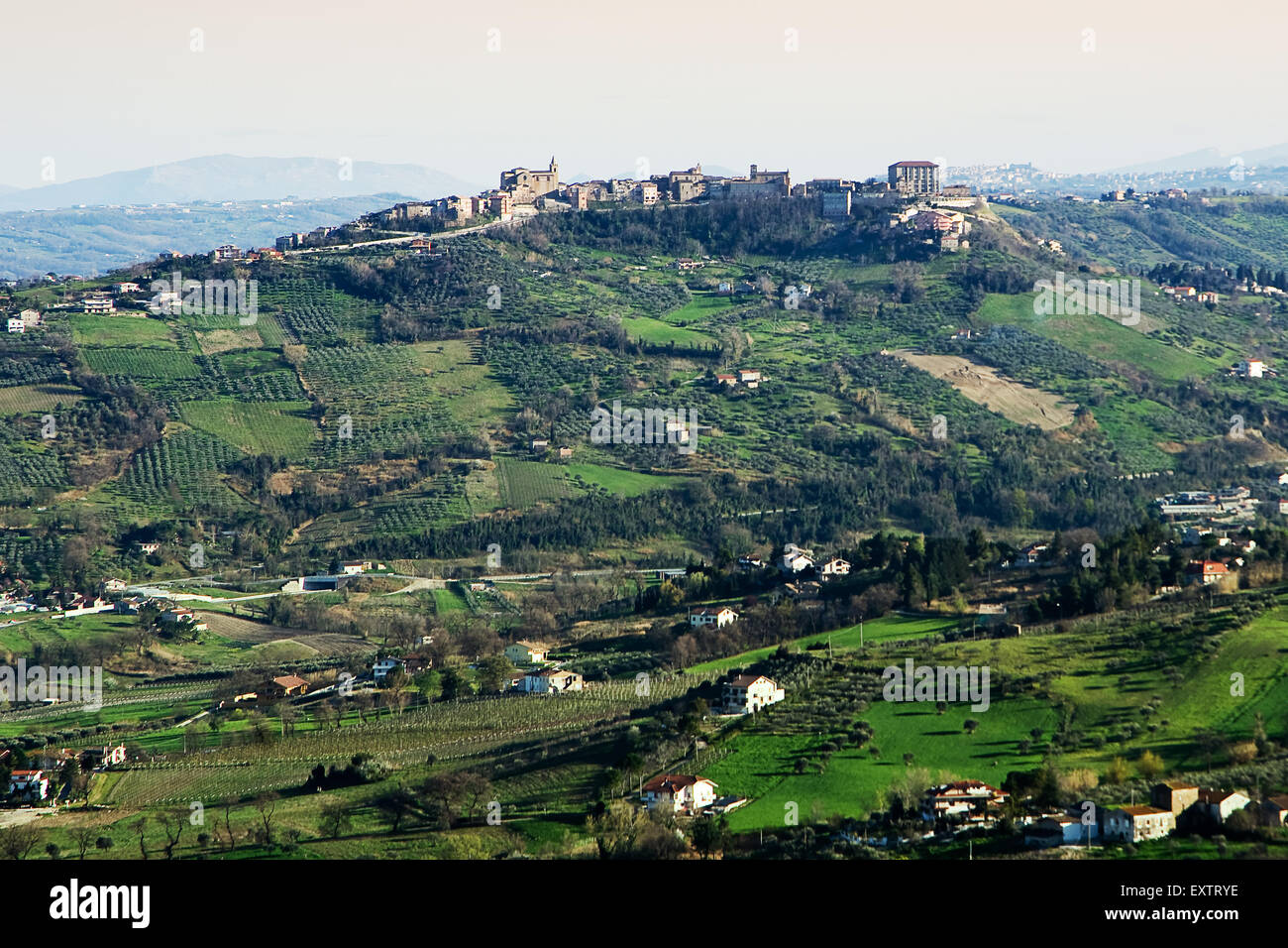 Petit village italien dans les Abruzzes : ville de Bucchianico Banque D'Images