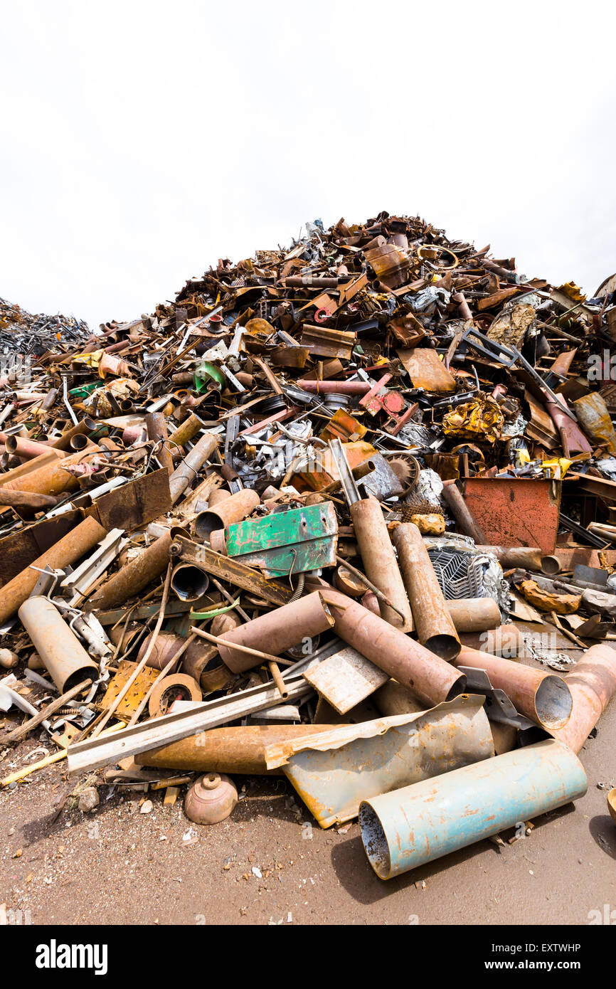 Chantier de recyclage de ferraille, à Hambourg Banque D'Images