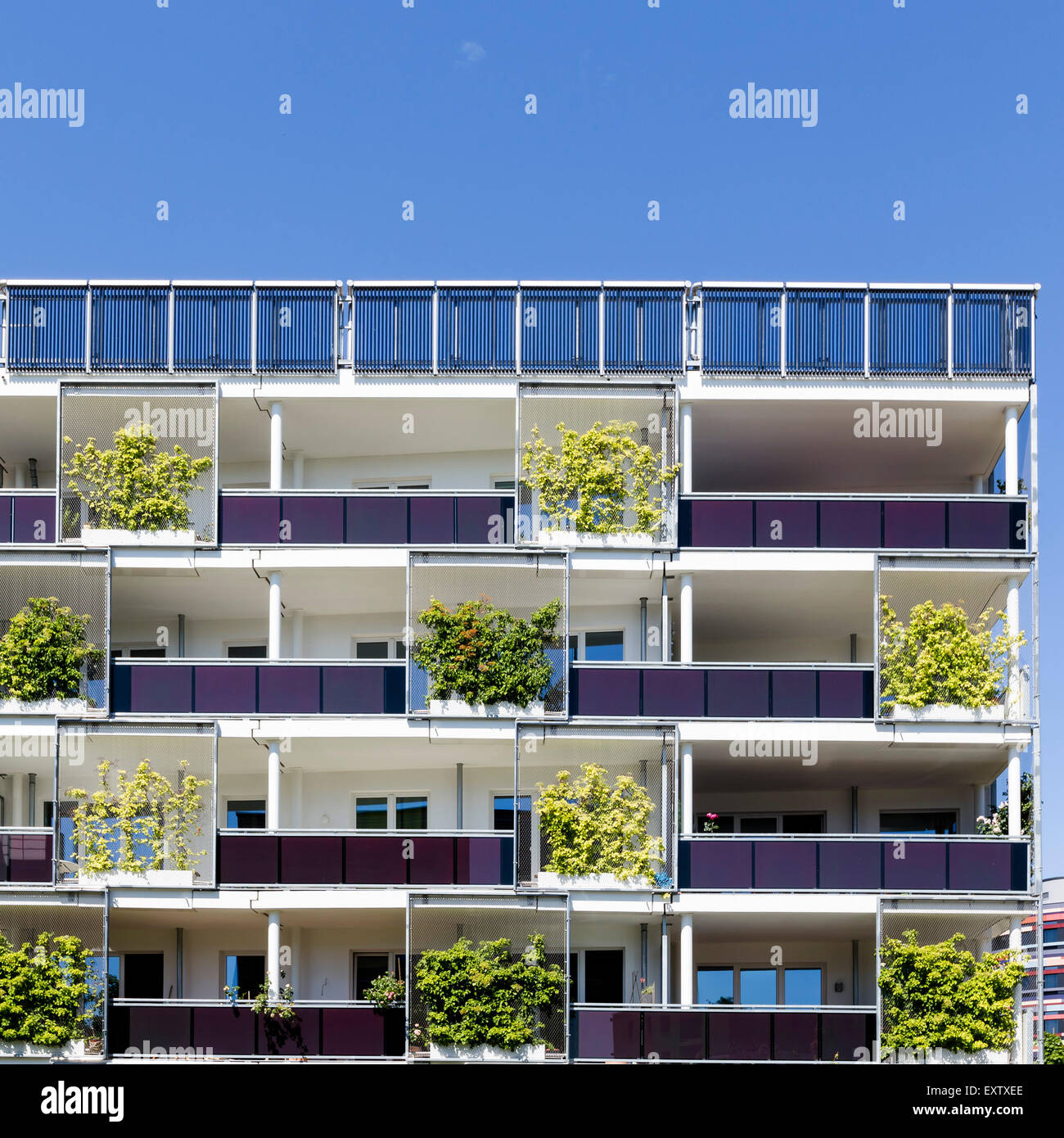 Immeuble d'appartements modernes à Hambourg Banque D'Images