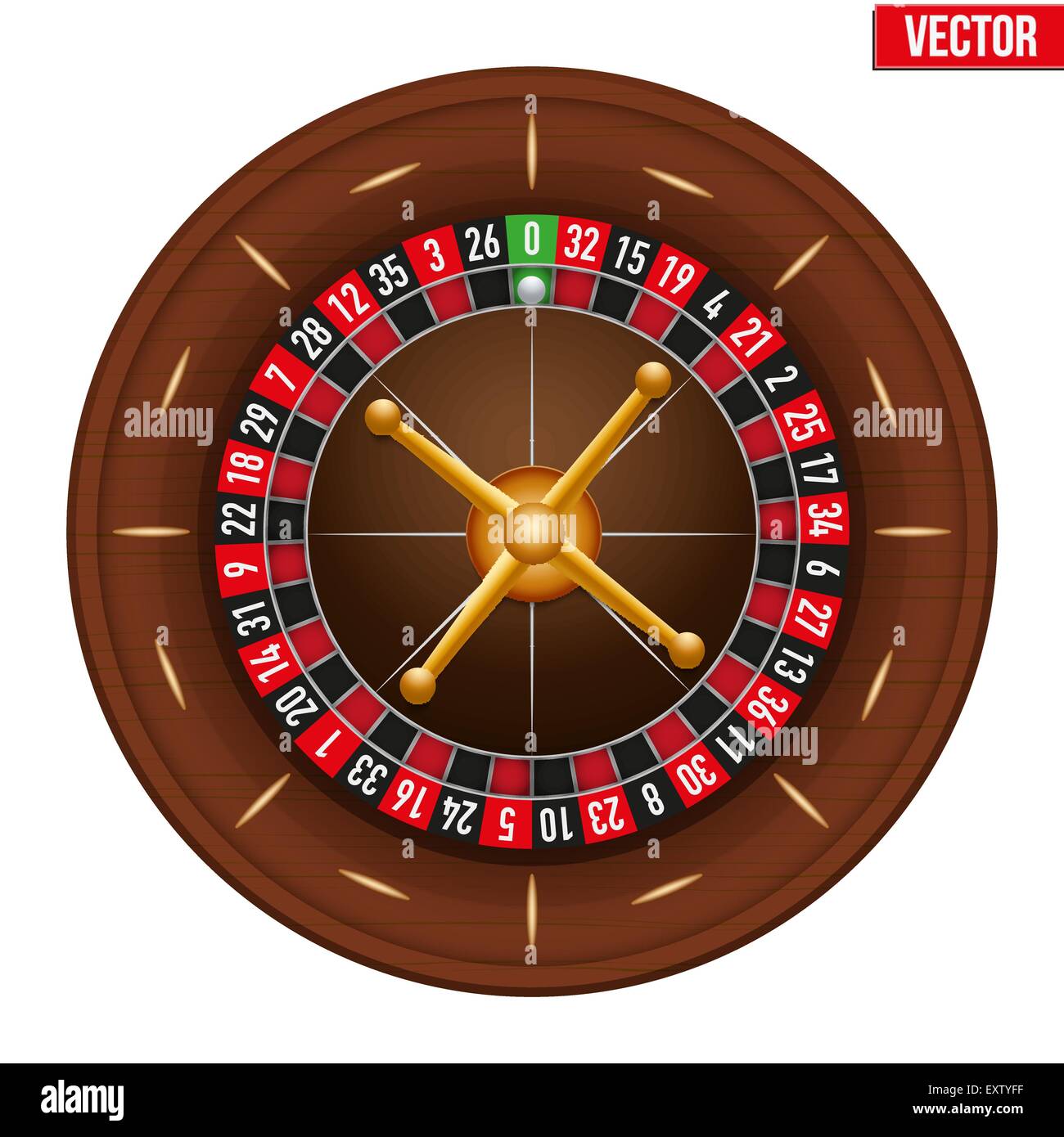 Les jeux de casino roulette Illustration de Vecteur