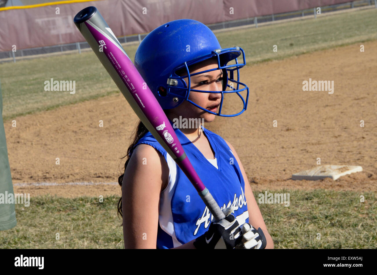 La pâte dans un jeu de balle-molle Banque D'Images