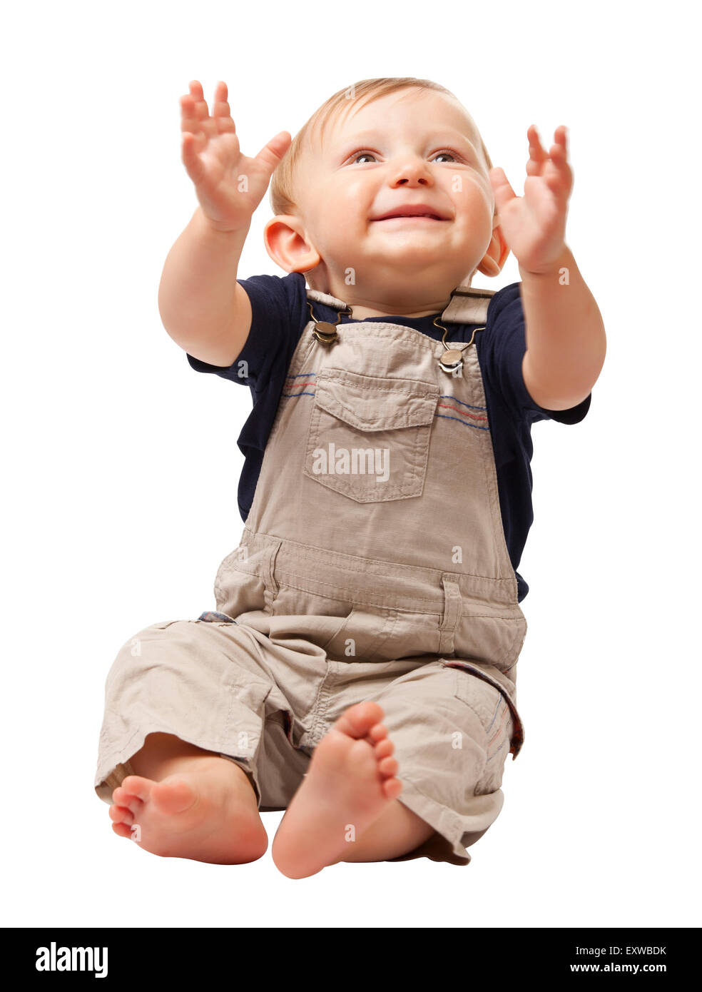 Portrait de l'enfant isolé sur fond blanc Banque D'Images