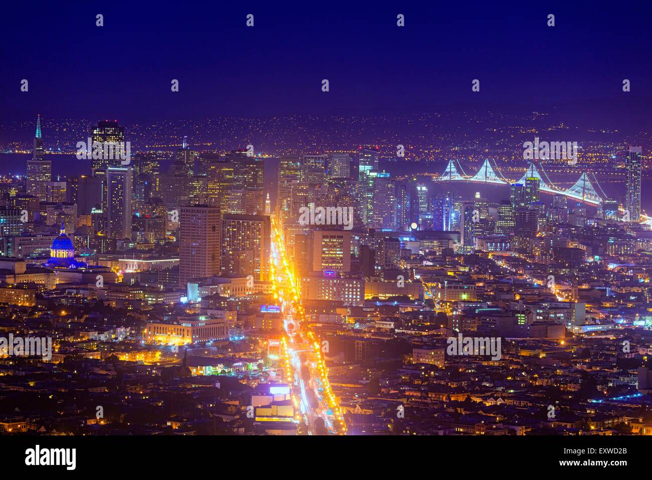 San Francisco - Oakland Bay Bridge, San Francisco, California, USA Banque D'Images