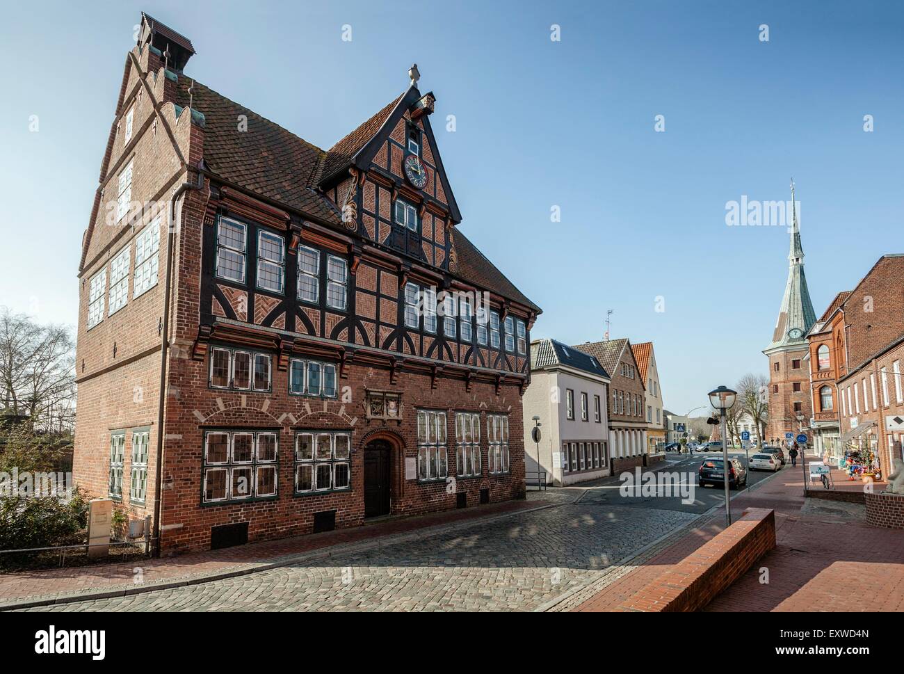 Architecture historique en Wilster, Schleswig-Holstein, Allemagne Banque D'Images