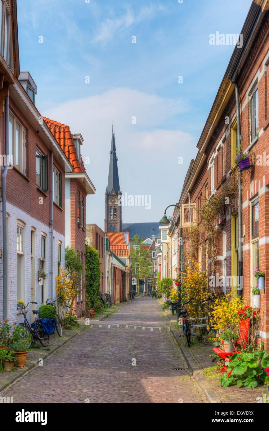 Alley à Delft, Pays-Bas Banque D'Images