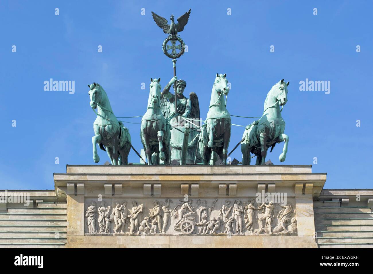 Le quadrige de la porte de Brandebourg, Berlin, Allemagne Photo Stock -  Alamy