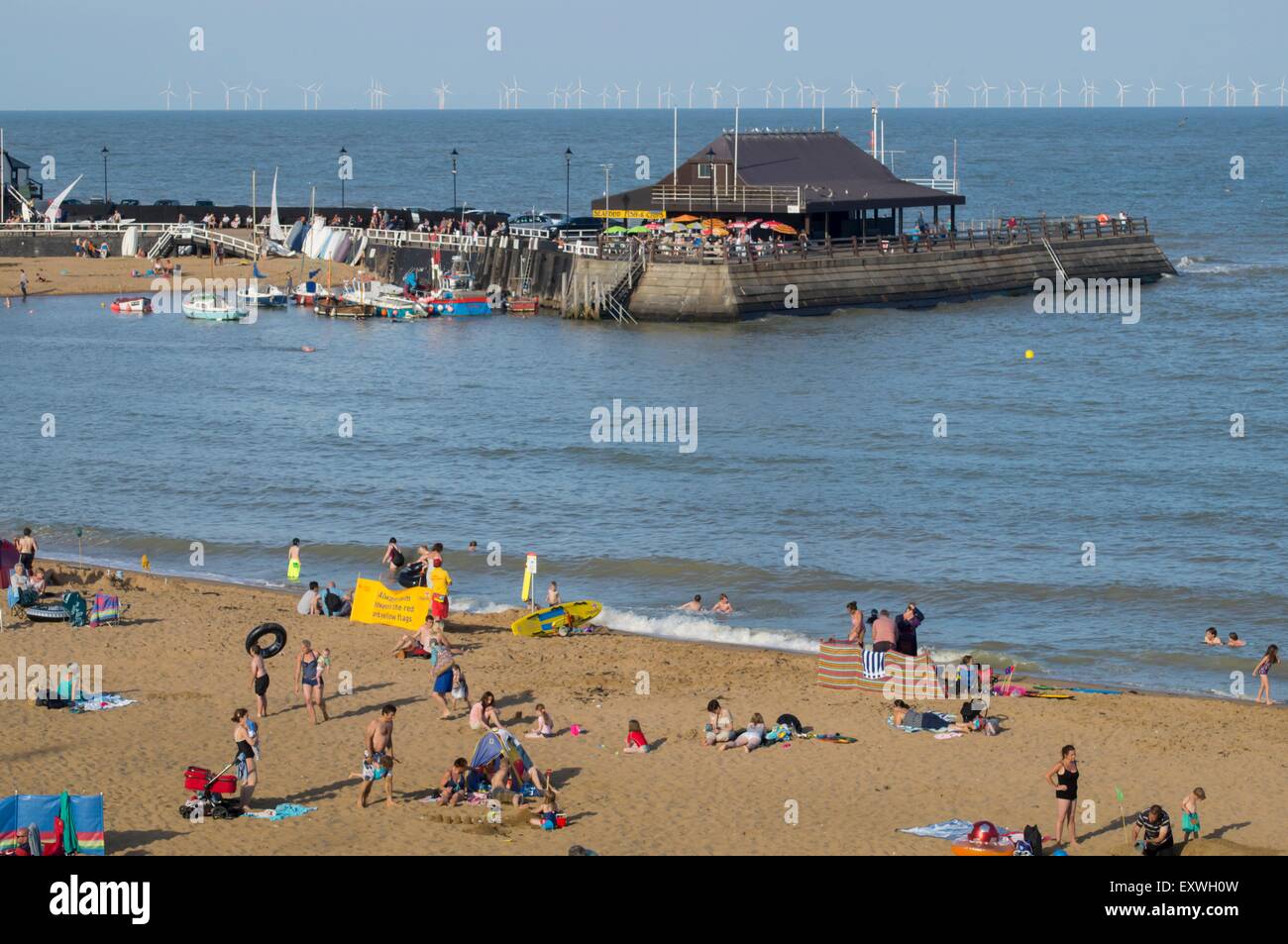 La baie de Viking, Broadstairs, Kent, Angleterre, Grande-Bretagne, Europe Banque D'Images