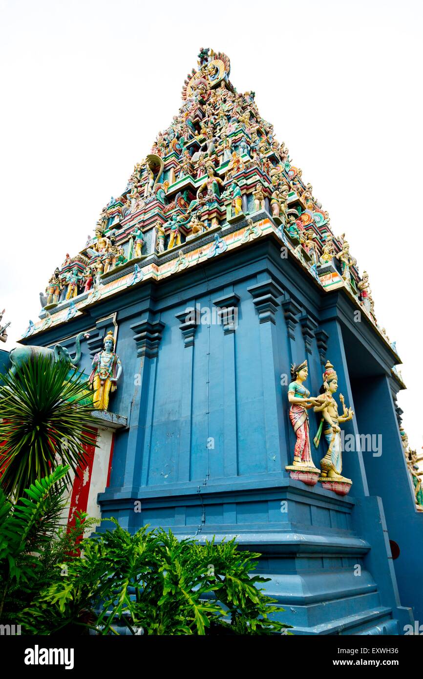 Gopuram, Sri Srinivasa Perumal Temple, Singapour, l'Asie Banque D'Images