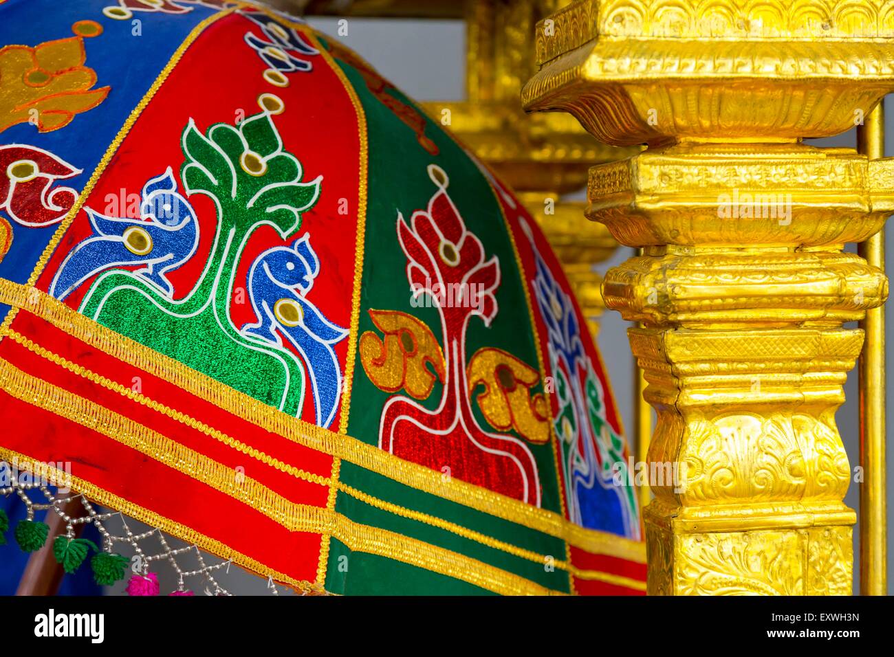 Parapluie, Sri Srinivasa Perumal Temple, Singapour, l'Asie Banque D'Images