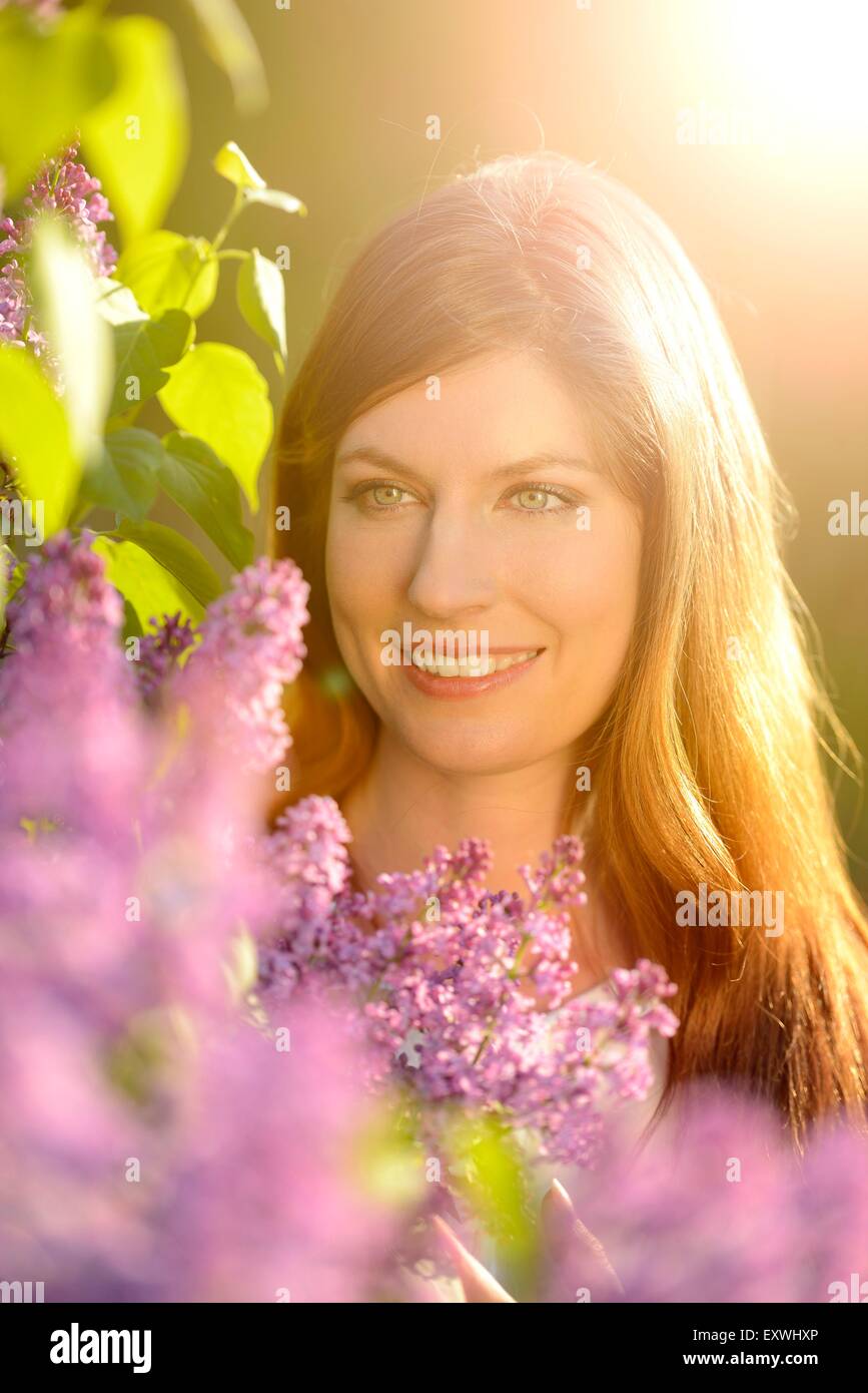 Young woman smiling, Bavaria, Germany, Europe Banque D'Images