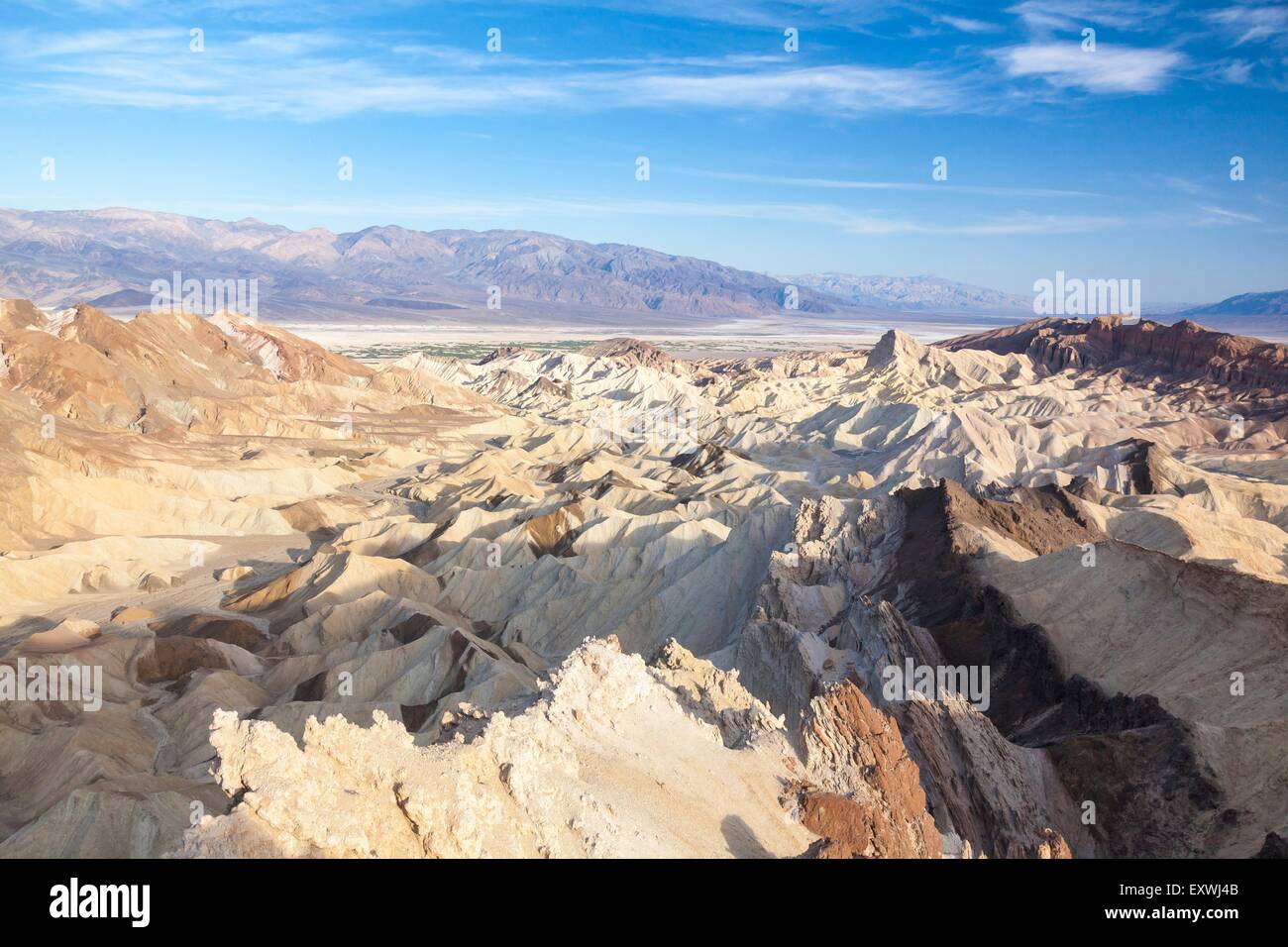 Amargosa et Panamint Range, Zabriskie Point, Death Valley, California, USA Banque D'Images