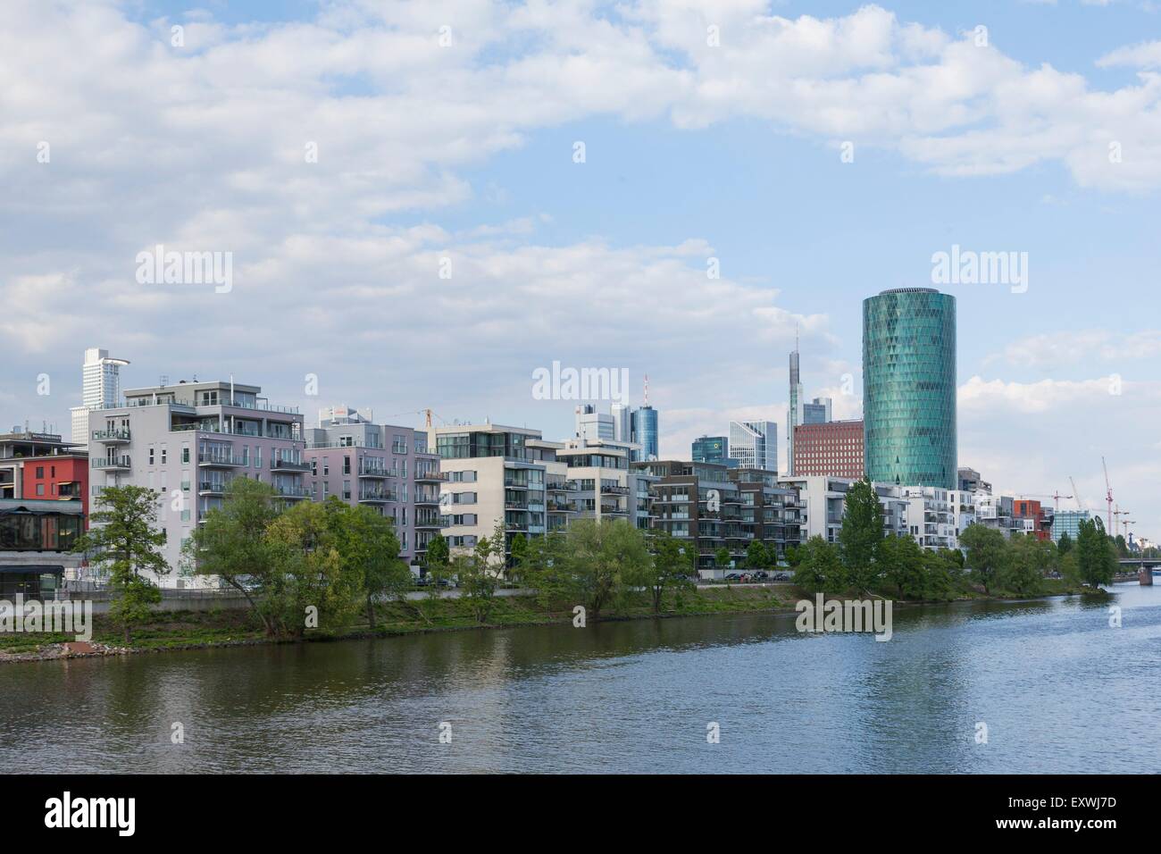 Westhafen, Frankfurt am Main, Hesse, Germany, Europe Banque D'Images