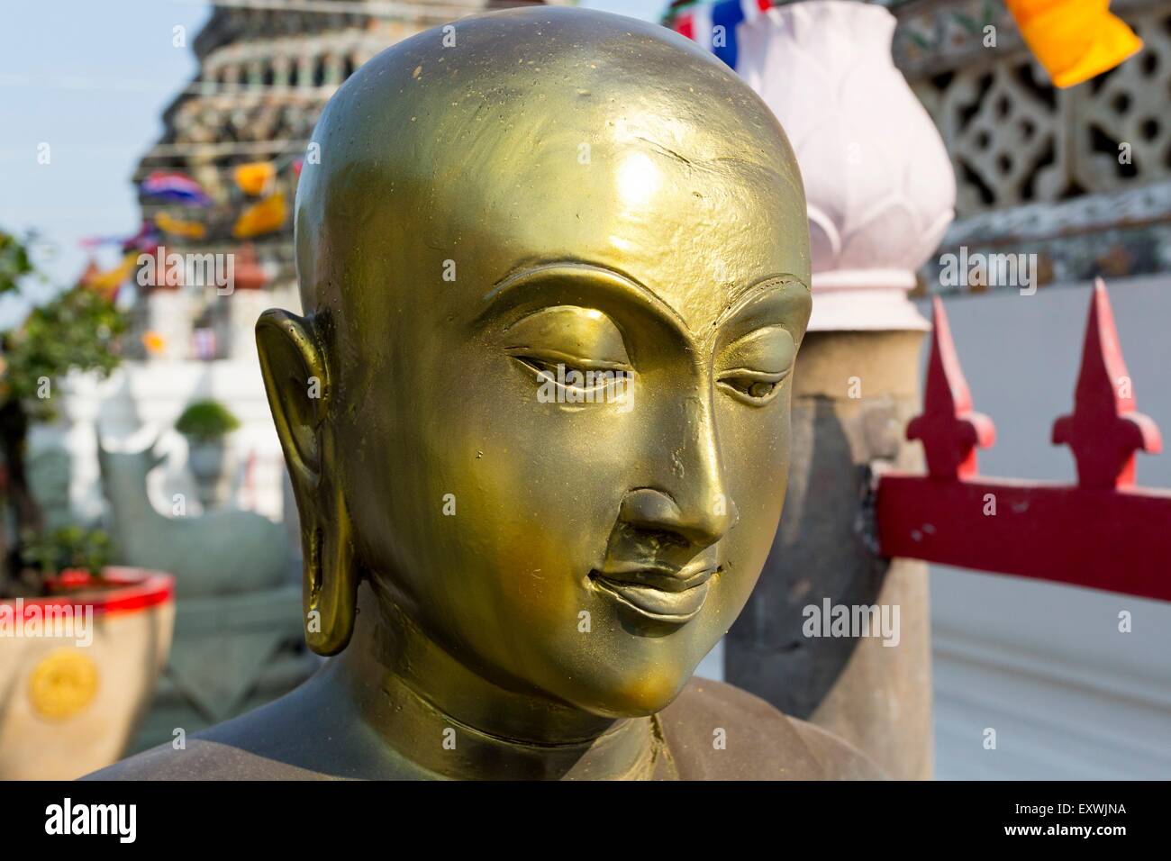 Statue, Wat Arun, Bangkok, Thailande, Asie Banque D'Images