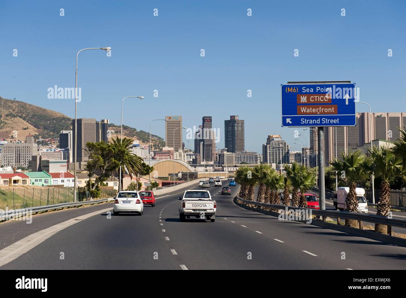 L'autoroute à Cape Town, Afrique du Sud Banque D'Images