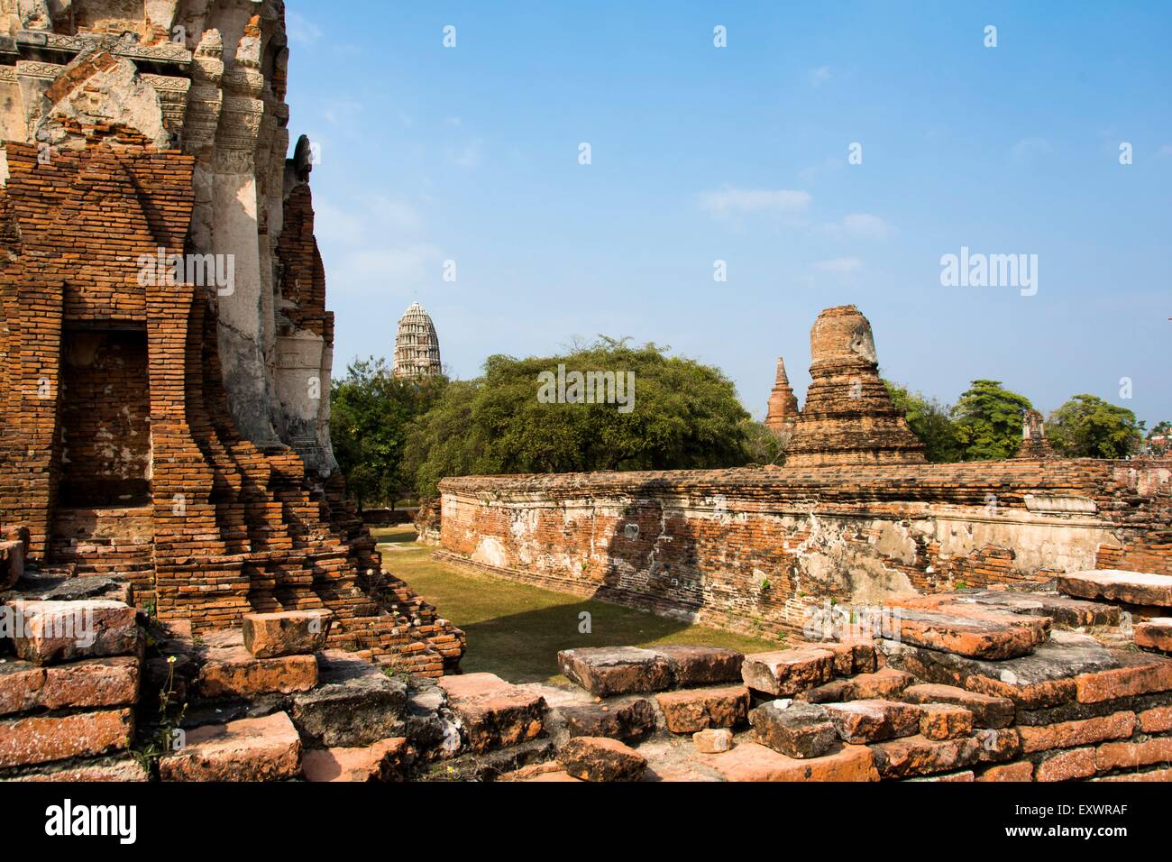 Temple bouddhiste d'Ayutthaya, Thaïlande Banque D'Images