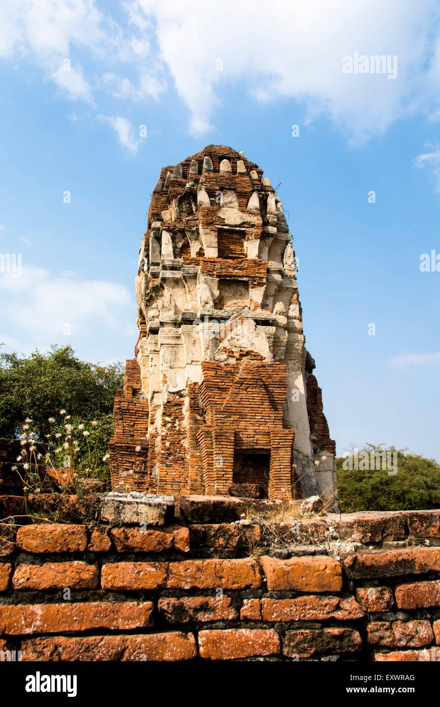 Temple bouddhiste d'Ayutthaya, Thaïlande Banque D'Images