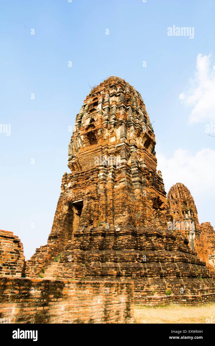 Temple bouddhiste d'Ayutthaya, Thaïlande Banque D'Images