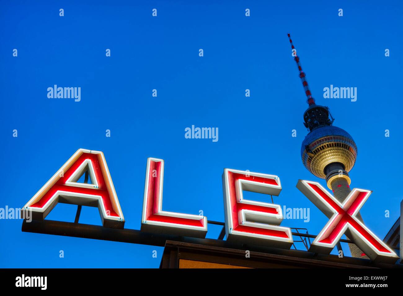 Tour de transmission de radio Alex, Alexanderplatz, Berlin, Germany, Europe Banque D'Images