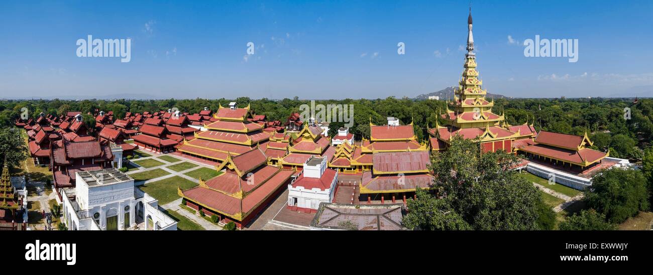 Palais Royal, Mandalay, Myanmar, en Asie Banque D'Images