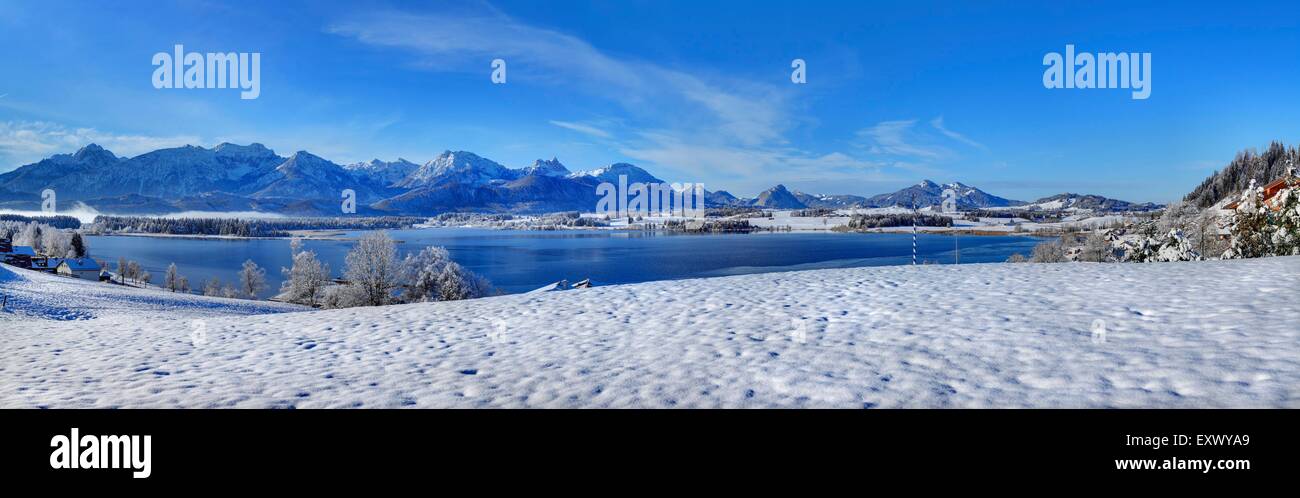 Allgaeu Hopfensee et Alpes, Hopfen am See, Bavaria, Germany, Europe Banque D'Images