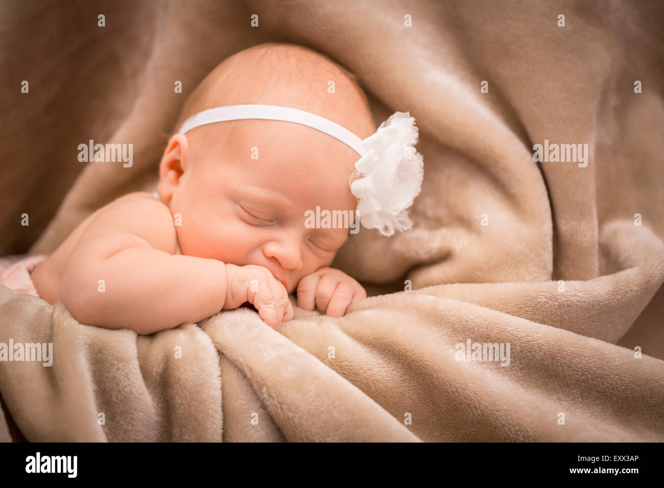 Portrait de nouveau-né (0-1 mois) Banque D'Images
