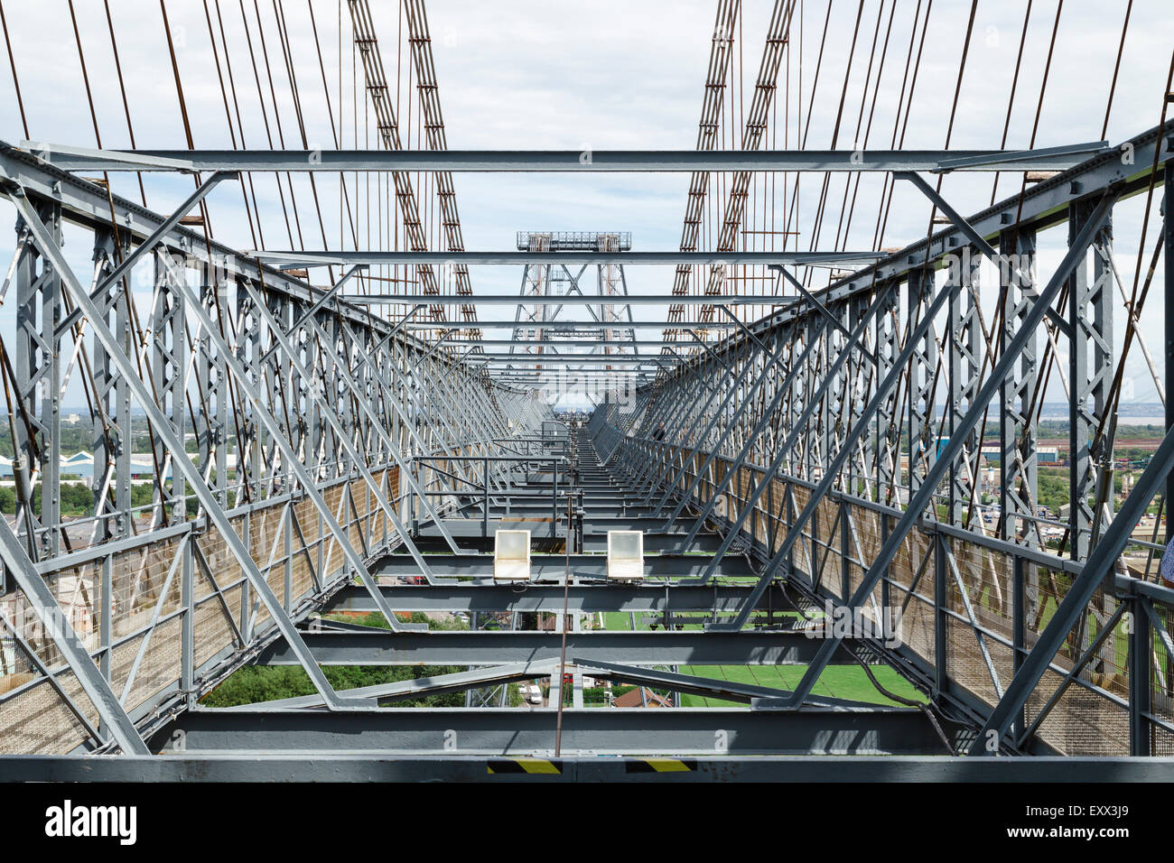 Voir l'intérieur de la structure à un niveau élevé de la Newport de 1906. Banque D'Images