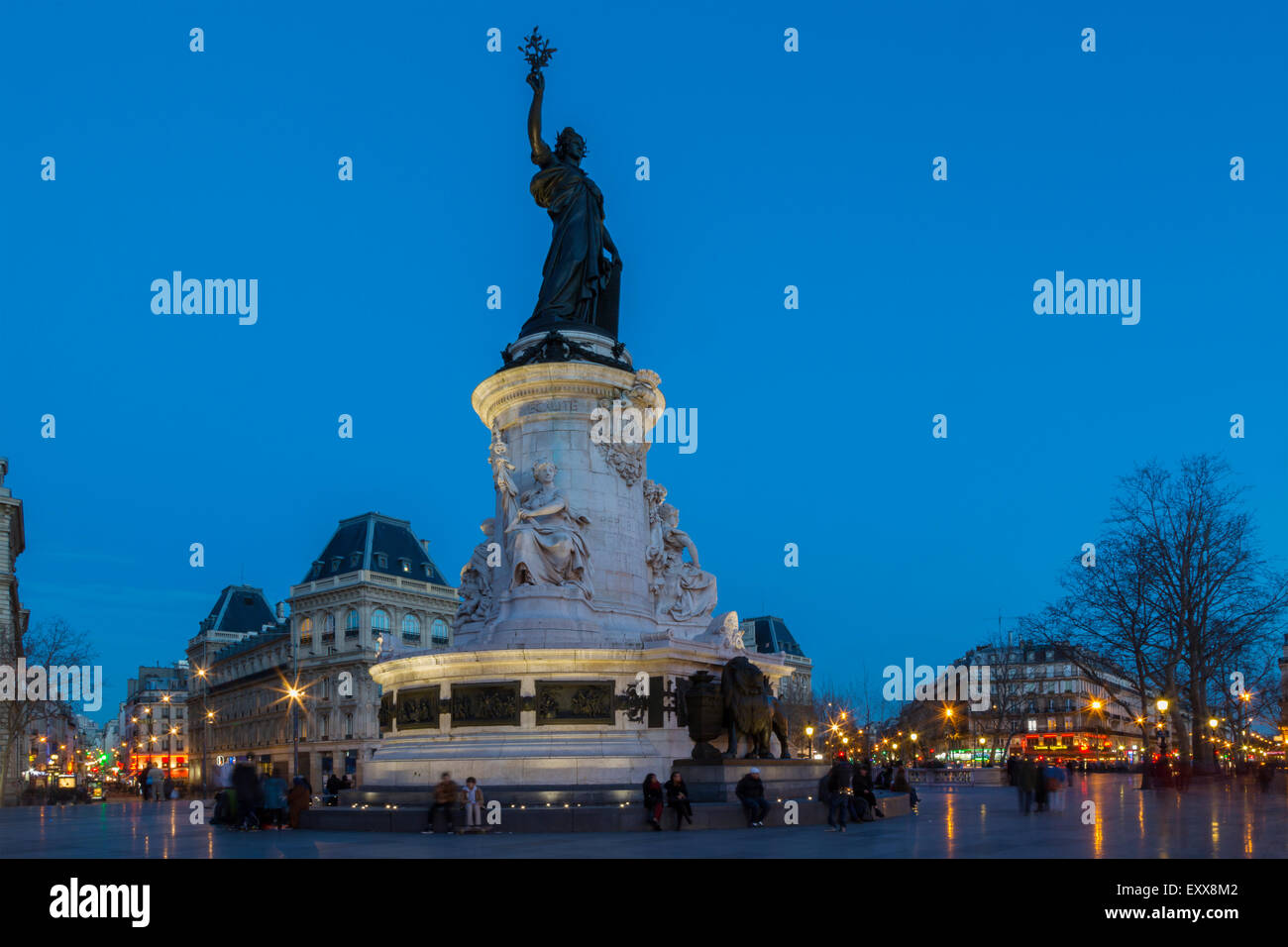 Place de la République, Paris, France Banque D'Images