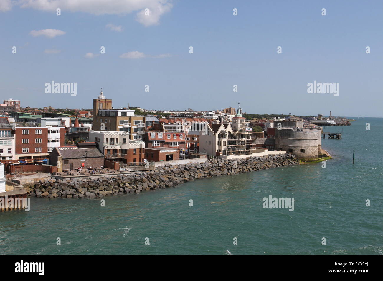 Vieux Portsmouth waterfront avec Tour Ronde UK Juillet 2015 Banque D'Images