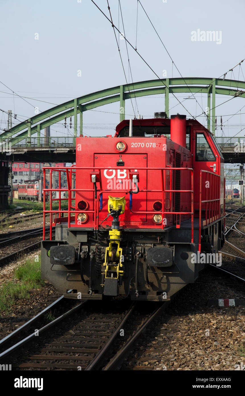 Locomotive de manœuvre électrique Vienne Wien Westbahnhof west station autriche Banque D'Images