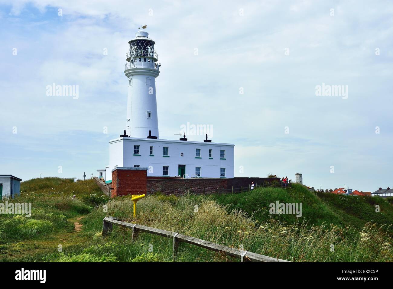 Flamborough Head phare construit en 1806. Banque D'Images