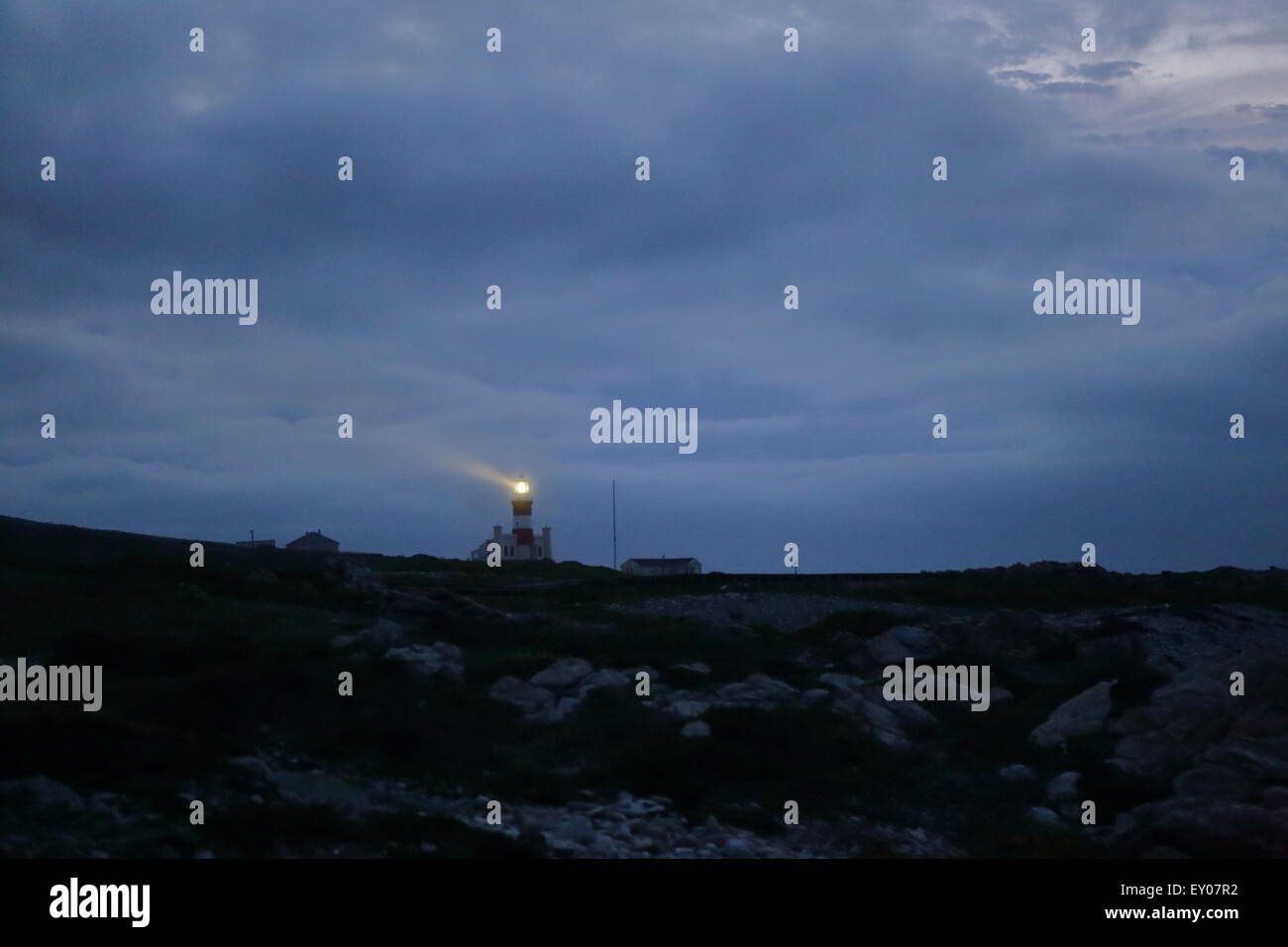 Phare de Cap des aiguilles à l'aube sur l'image Banque D'Images