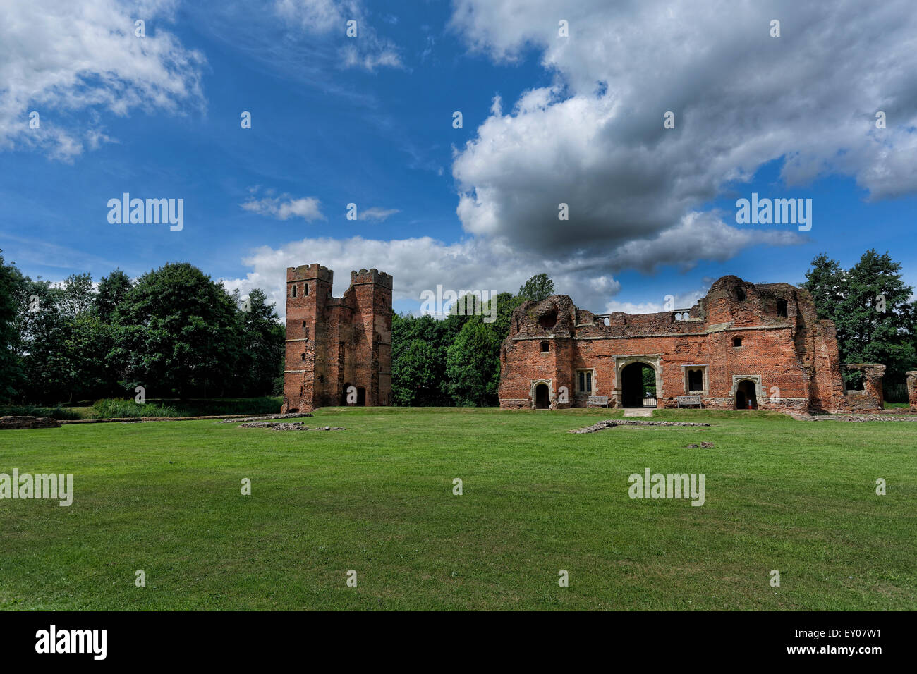 Kirby Muxloe Château à douves est un manoir fortifié du 15ème siècle dans la région de Kirby Muxloe, Leicestershire, Angleterre Banque D'Images