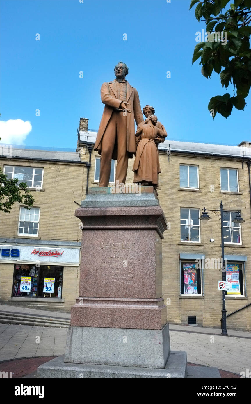 Statue à Northgate Square Oastler, Bradford, West Yorkshire Banque D'Images