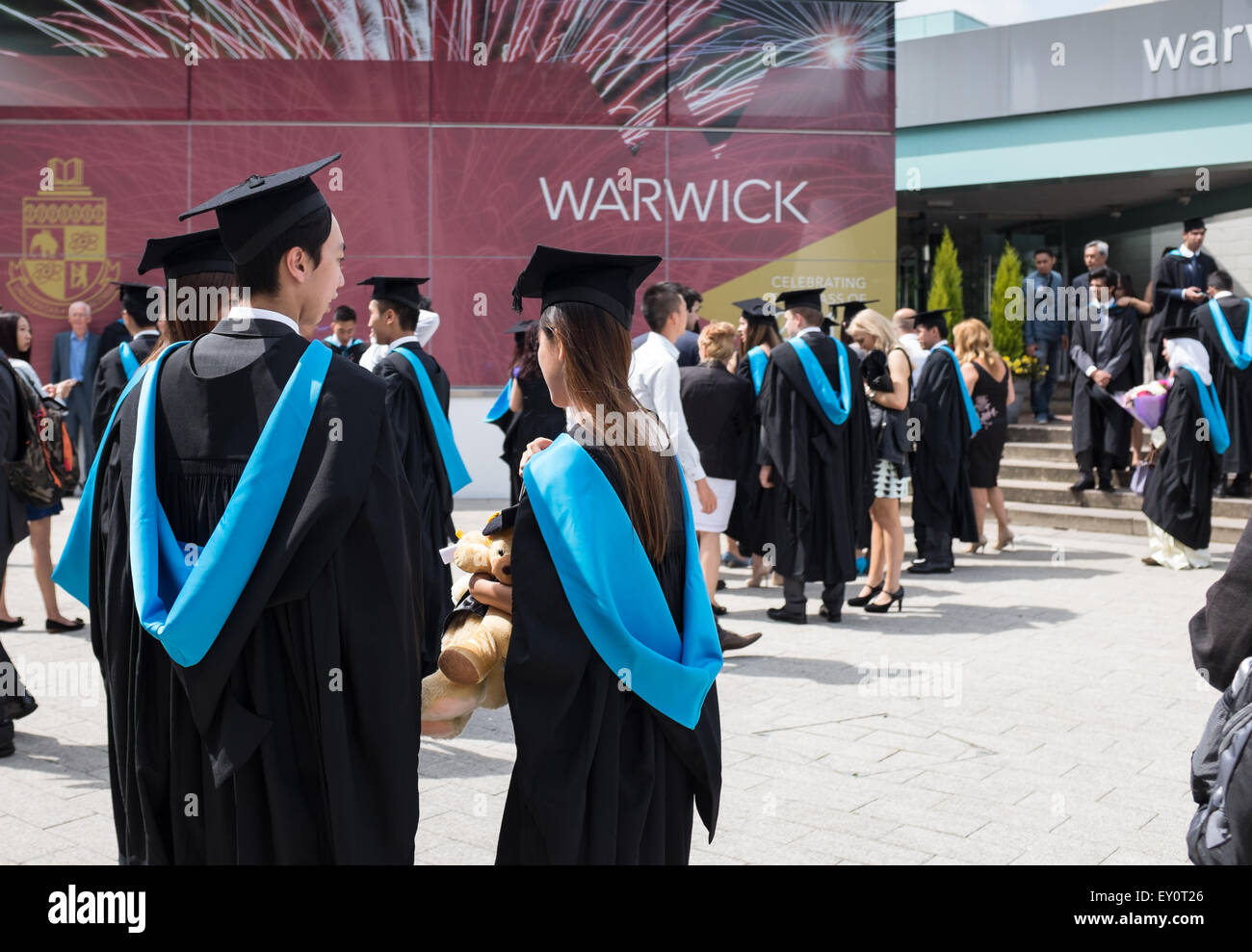 Les diplômés de 2015 à l'Université de Warwick Banque D'Images