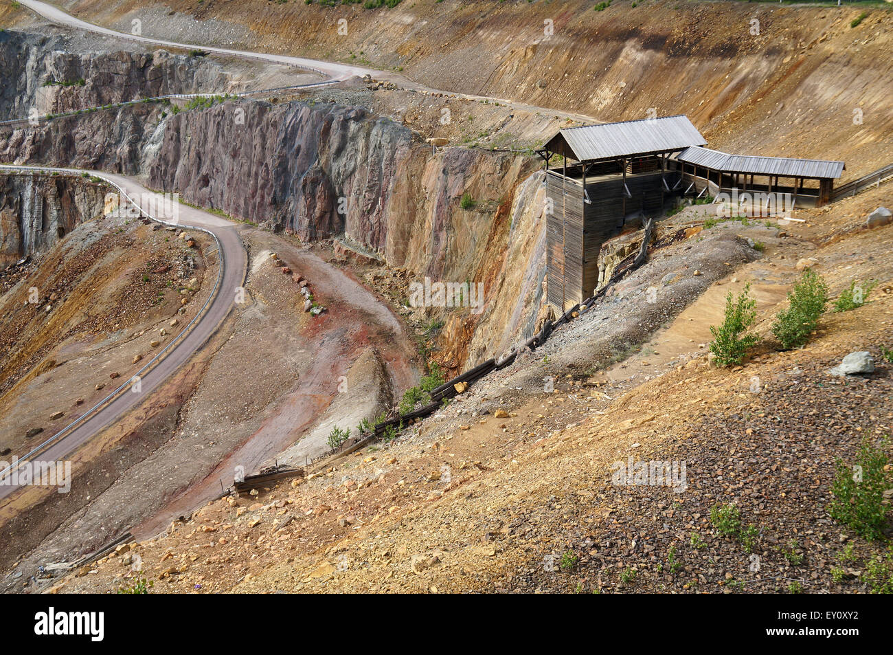 Falu Gruva, coppermine à Falun, Dalarnas län, Suède Banque D'Images